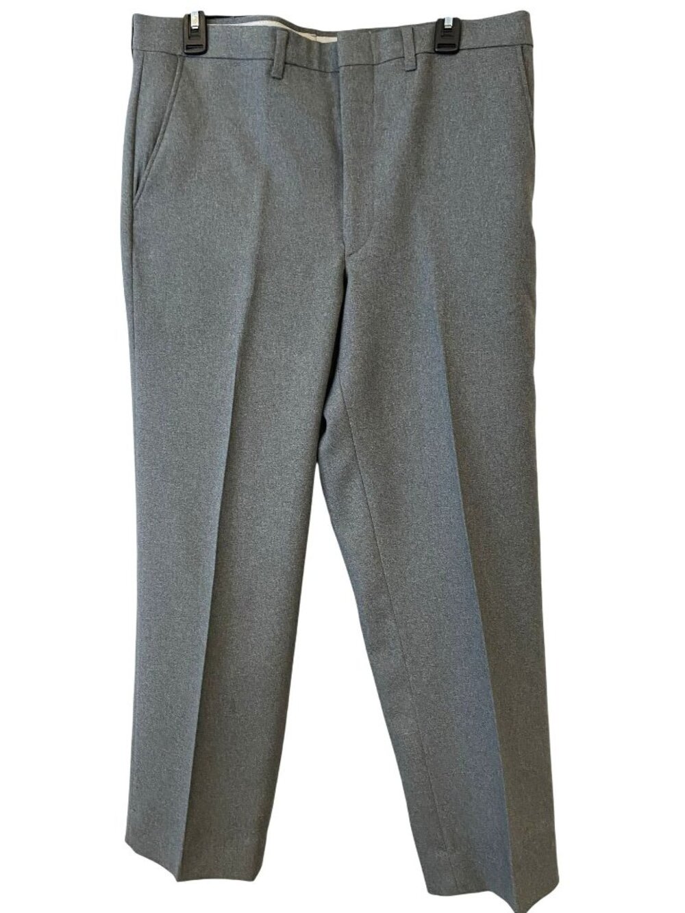 Vintage Sears FlexSlax Mens 34x30 Gray Perma Prest Dress Pants USA 70s
